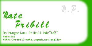 mate pribill business card